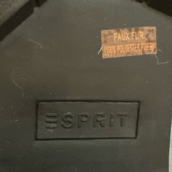 🌿SALE🌿ESPRIT Ivory Leather Lace-up Winter Heeled Combat Boots Faux Fur 9.5 - Picture 12 of 15